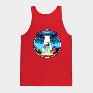 UFO Cow Abduction Farm Tank Top